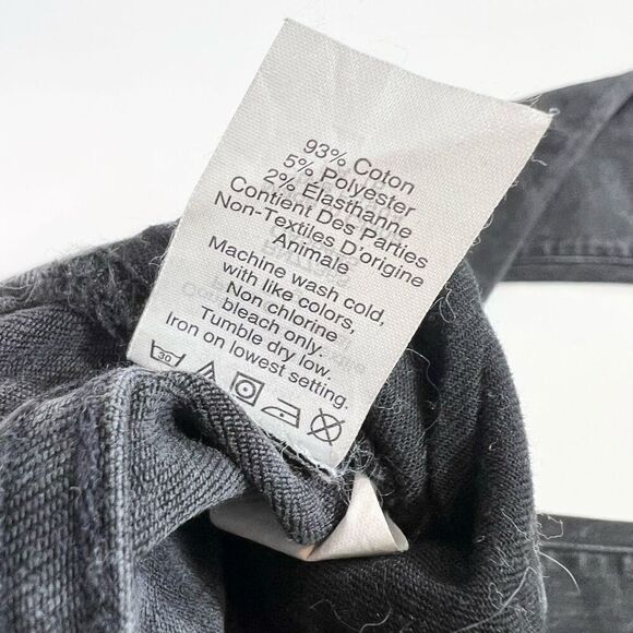 Madewell Jeans Womens Size 28 Black Cali Demi-Boot Frayed Hem Mid-Rise Dark Wash - Picture 4 of 12